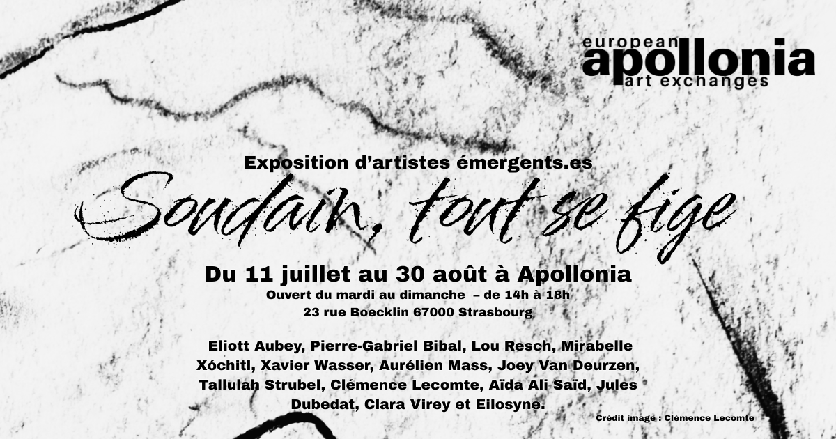 Visuel de communication pour l'exposition « Soudain, tout se fige »